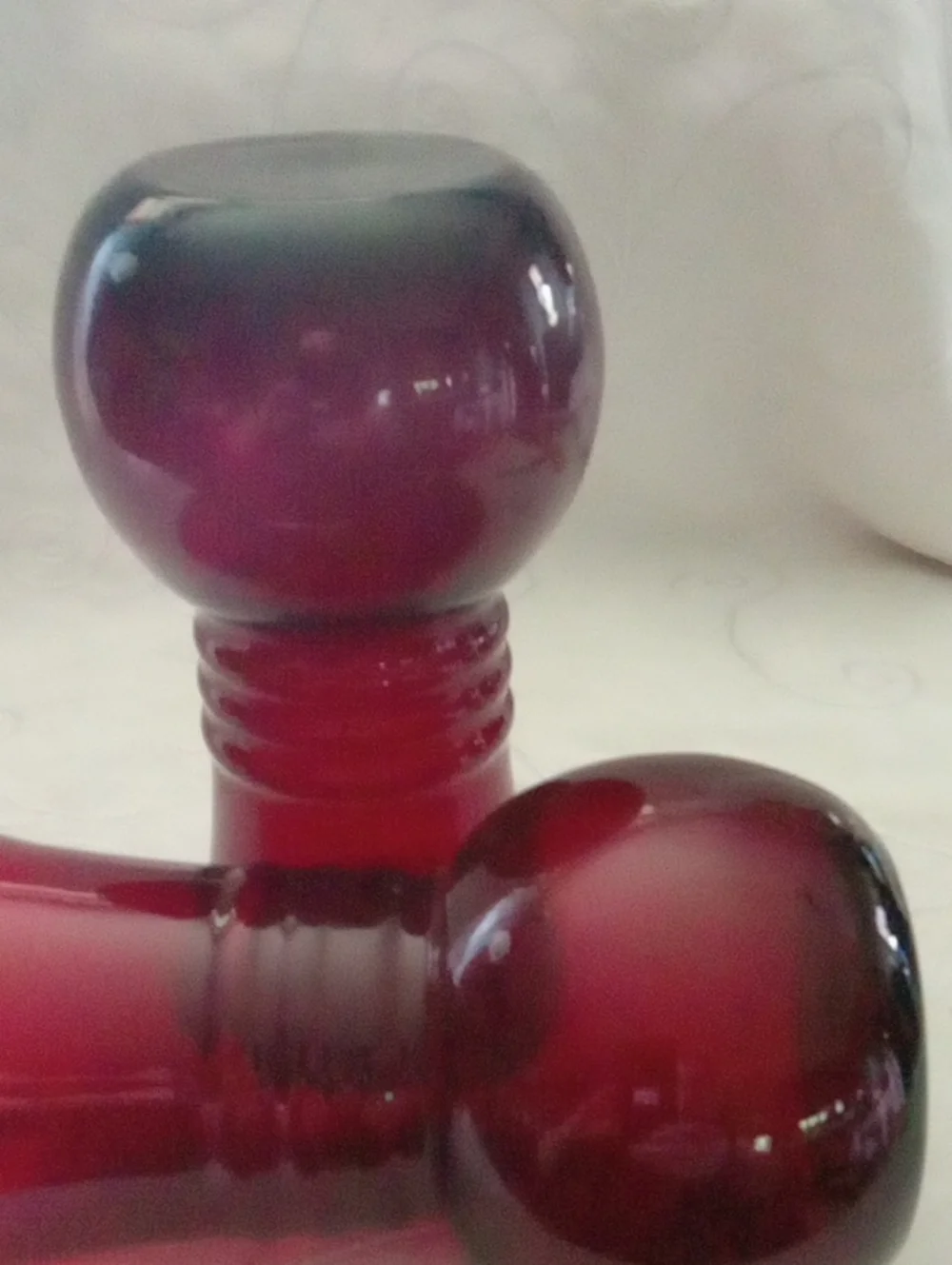 2 Ruby Red Anchor Hocking Mcm Vases